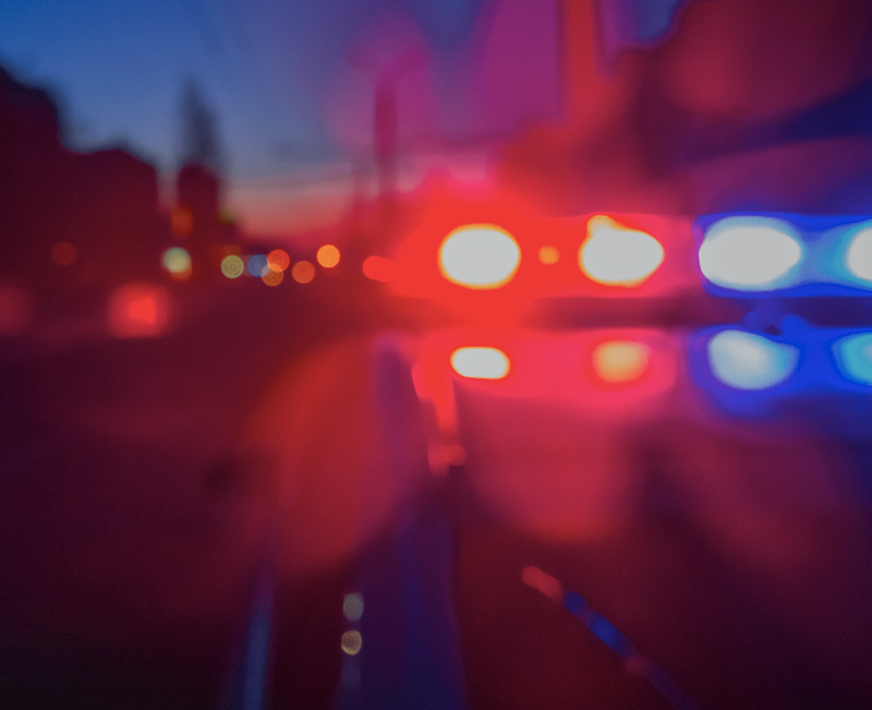 lights at crash scene