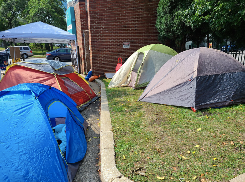 Uptown tent city