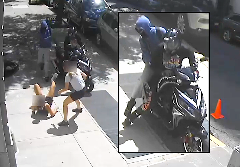 A woman fended off a pair of would-be chain-snatchers on the Upper East Side over the weekend