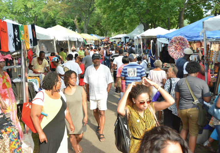 Annual African Festival of the Arts, booths, attendees