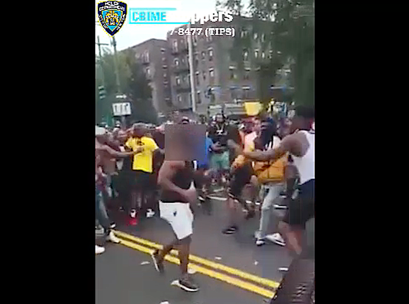 Video shows the man being attacked in the street in broad daylight