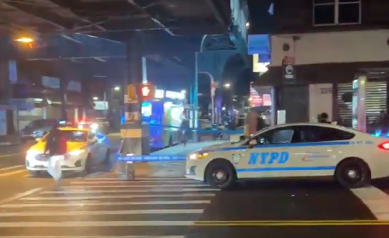 A man was fatally stabbed on a Woodside street early Monday.