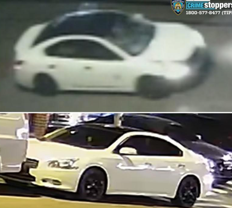 Police released images of the car they say was used to mow down participants in a Queens knife fight over the weekend.