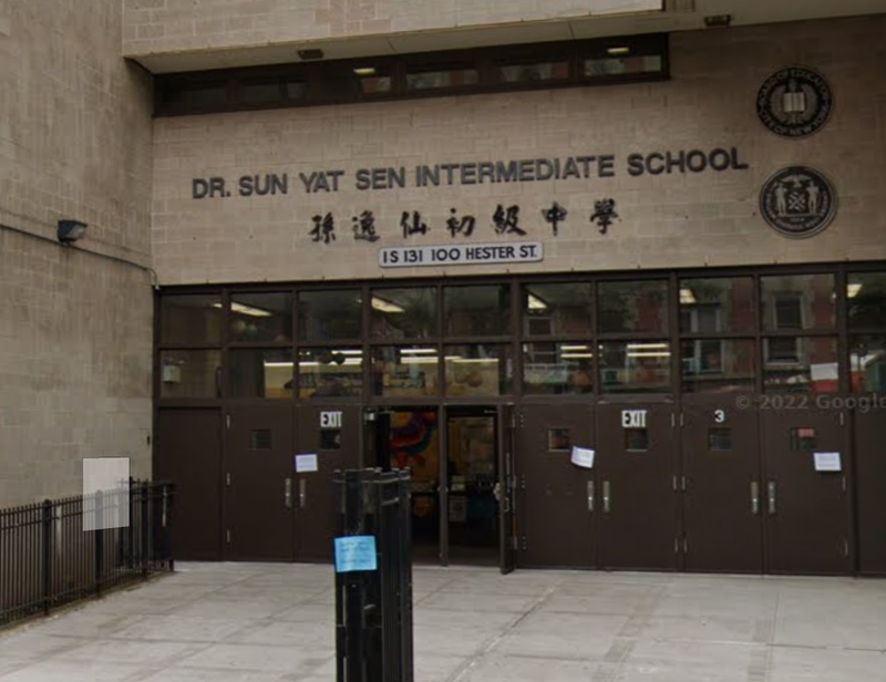 A man was found dead Thursday morning in front of Chinatown's Dr. Sun Yat Sen middle school.