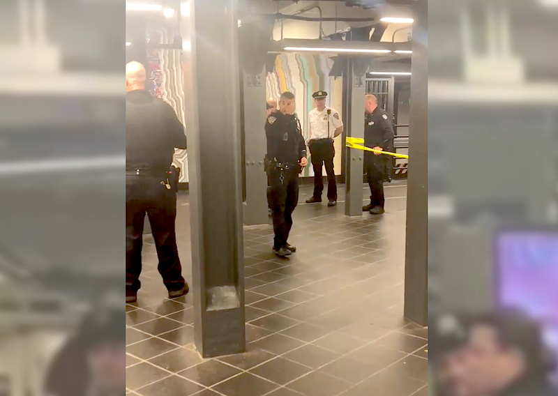 The stabbing happened in one of the busiest areas of the Times Square station