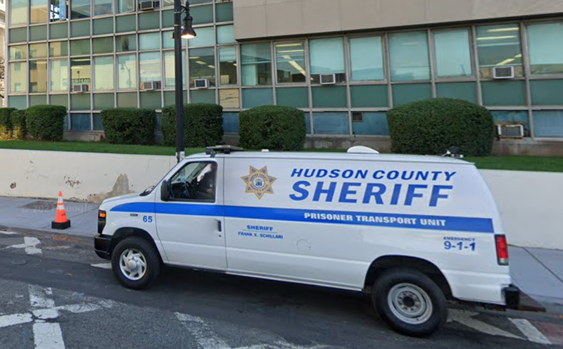A Jersey City fugitive was arrested after she applied for a job with the Hudson County Sheriff's Office.