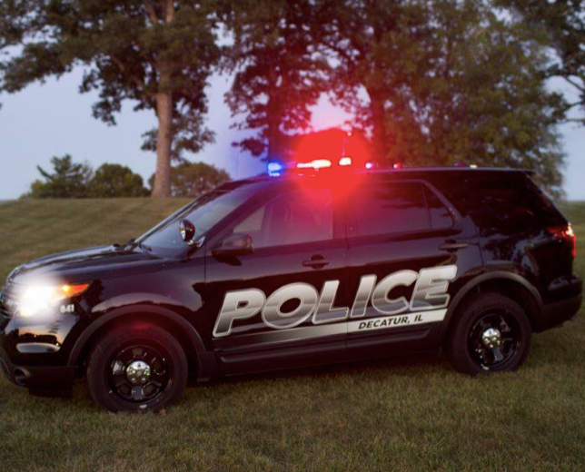 police SUV on grass