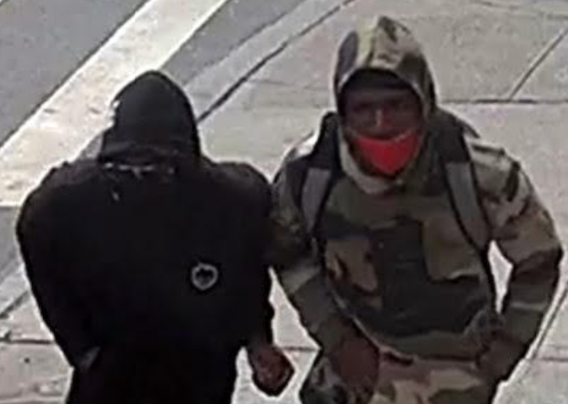 Police are looking for a robbery duo who swiped two cellphones inside an AT&T Store on the Lower East Side and punched a store security guard late last month.