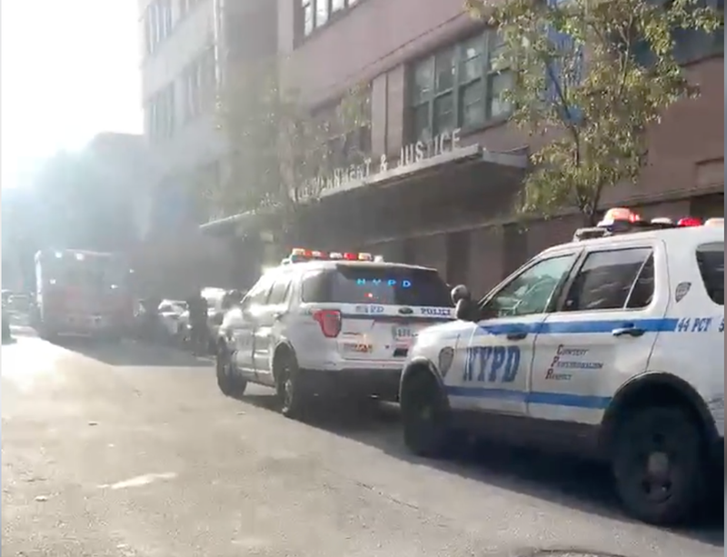 A 15-year-old boy was stabbed outside the Bronx School for Law, Government and Justice Thursday, police said.