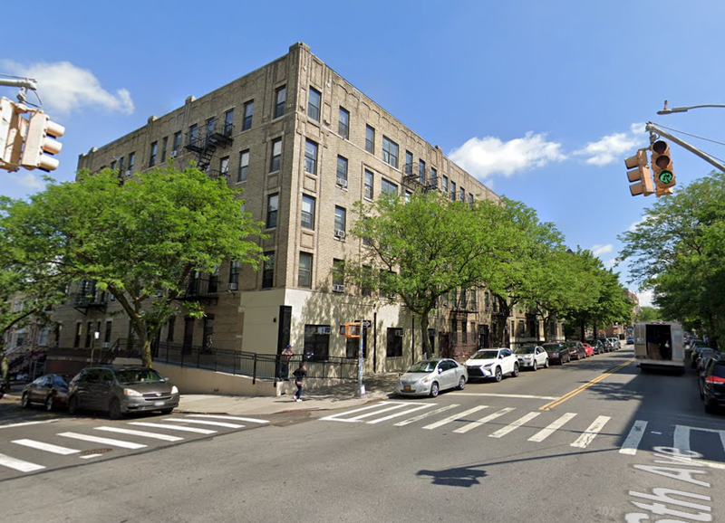 A woman was found dead with slash wounds in a fourth-floor apartment, and a man was discovered dead on the ground outside from an apparent fall, on Sixth Avenue in Sunset Park early Friday