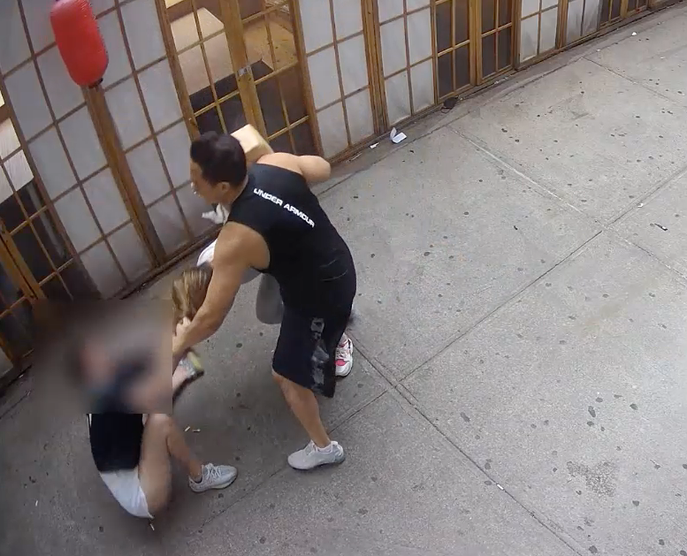 Police said the man and woman robbed the victim of her bag and fled in a BMW