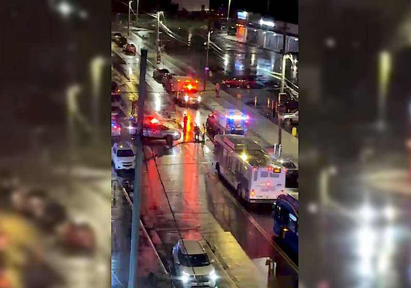 The 27-year-old man was dragged through the streets of Rockaway Beach by a fleeing car around 9 p.m. Monday, police said