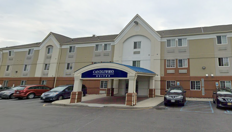 A Candlewood Suites in Secaucus where A Massachusetts man exposed himself to a worker.