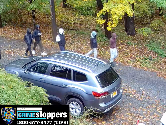 Police are searching for five people in Tuesday's shooting outside Tottenville High School. They believe one of them fired the shots