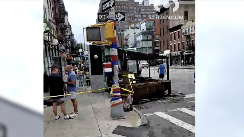 Damage done to LouLou restaurant from arson.