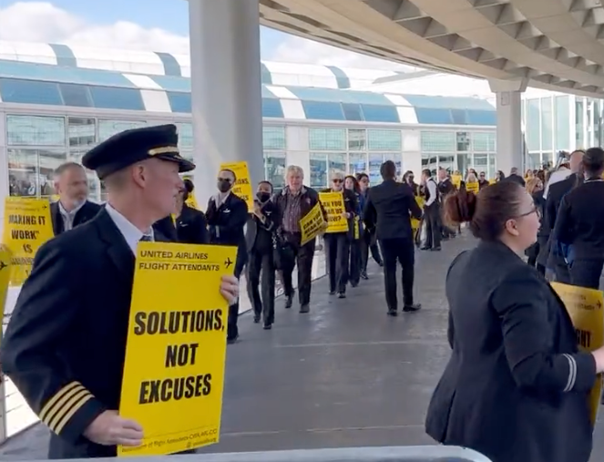 United Airlines flight attendants