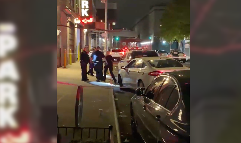 Scene of Chelsea shooting where one man is dead and two other people wounded.