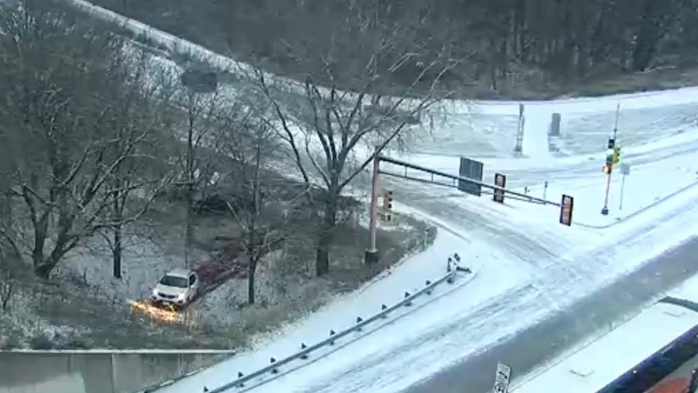 WATCH: Icy roads in the Twin Cities lead to some close (and not so close) calls for motorists