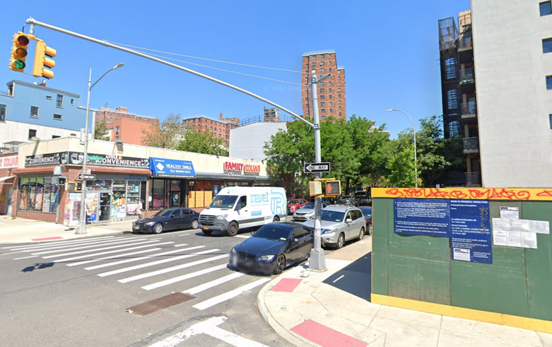 Clifton Place and Franklin Avenue where car thief crashed stolen vehicle.