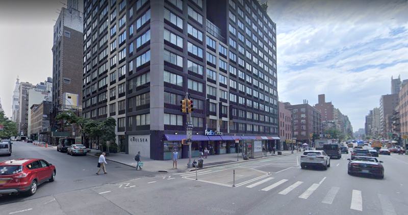 24th Street and Seventh Avenue in Chelsea where hit-and-run crash happened.