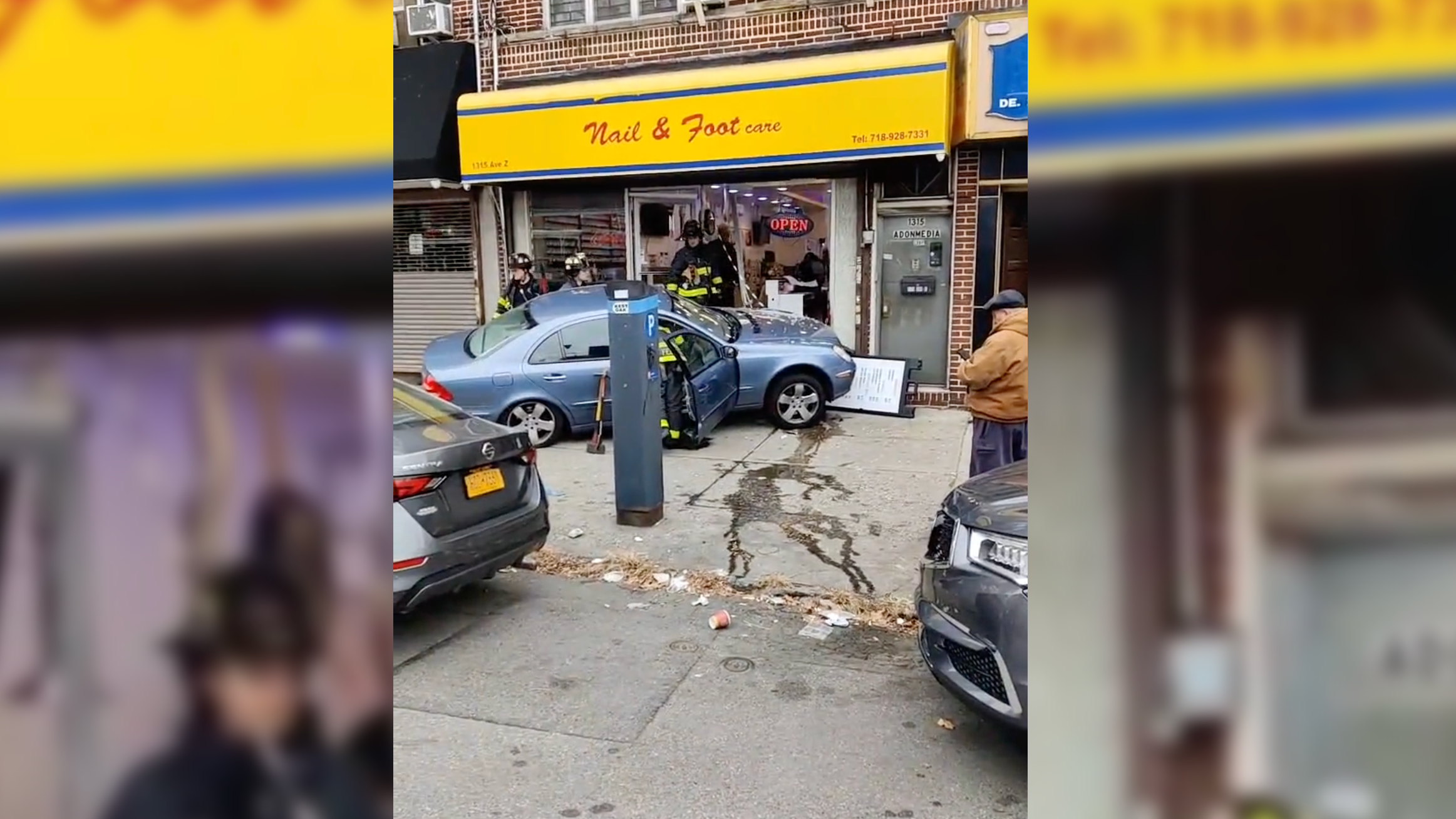 Driver crashes into Brooklyn nail salon after hitting gas instead of brake