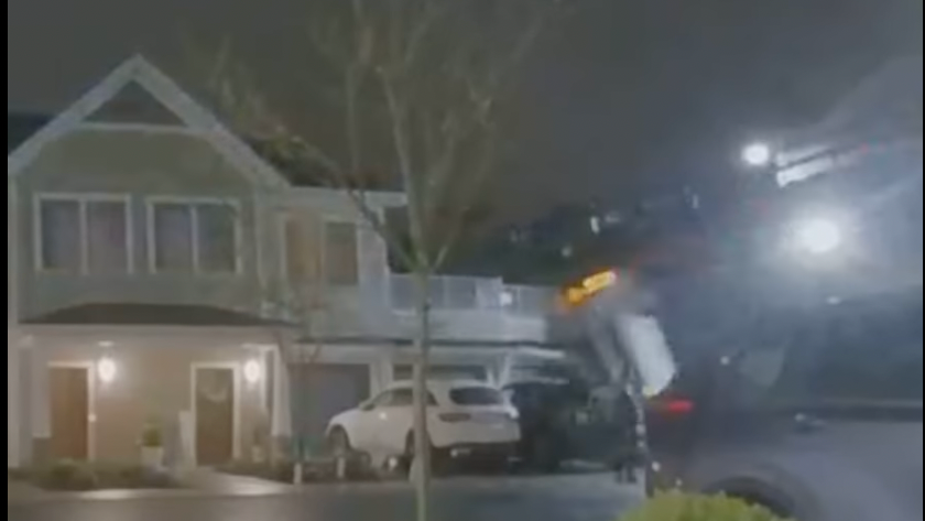 Suspects in stolen car crash into NJ home from embankment while fleeing cops