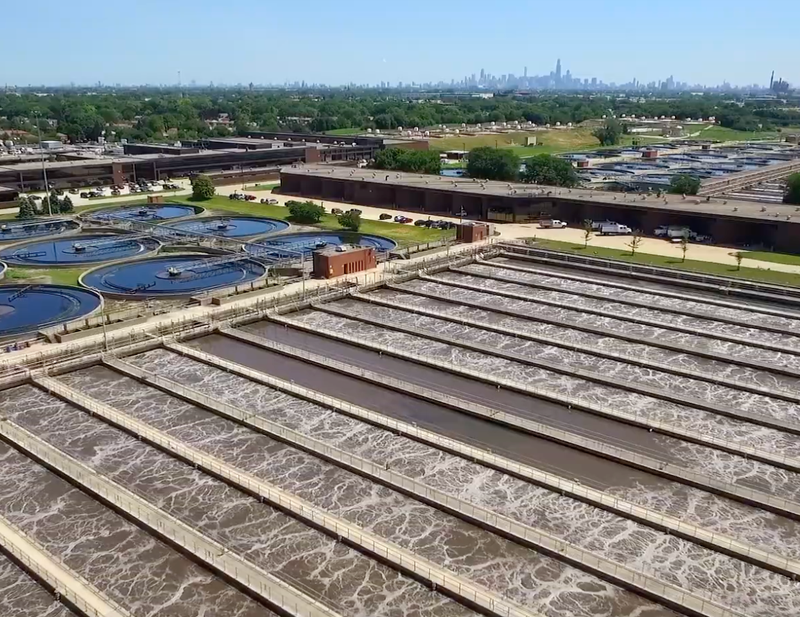 The Stickney Water Reclamation Plant in Cicero, Ill.