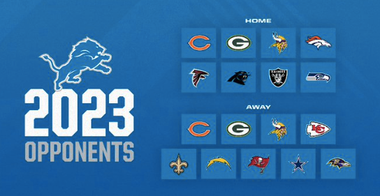 Detroit Lions 2023 opponents 