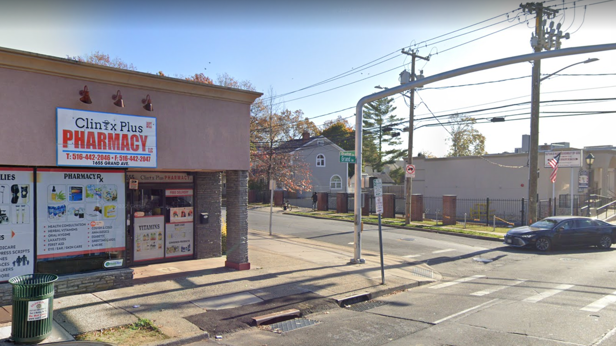 SUV crashes into Long Island pharmacy after colliding with car at intersection