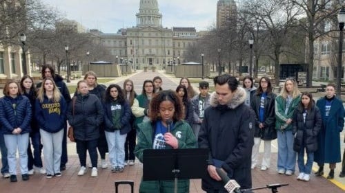 "We are not asking for too much": MSU and Oxford shooting survivors gather for March for Our Lives rally in Lansing