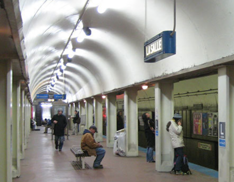 LaSalle Street Blue Line Station.