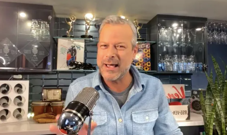 Detroit broadcaster Jason Carr hosts a live streaming show on his Facebook page