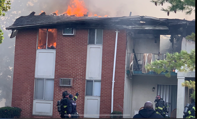 Fire in building