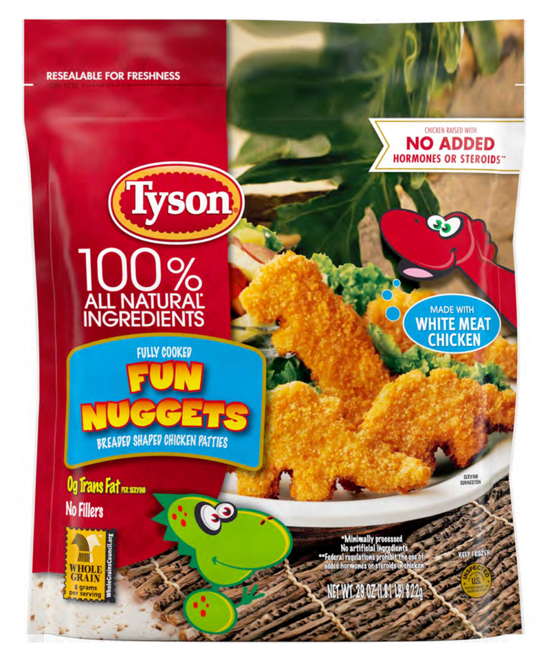 "Fun Nuggets" recalled by Tyson Foods.