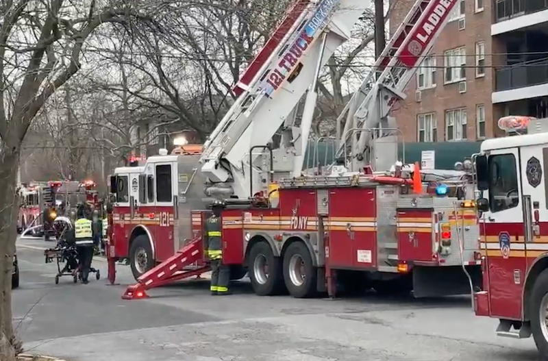 A Christmas Eve fire in Far Rockaway, Queens left two injured.
