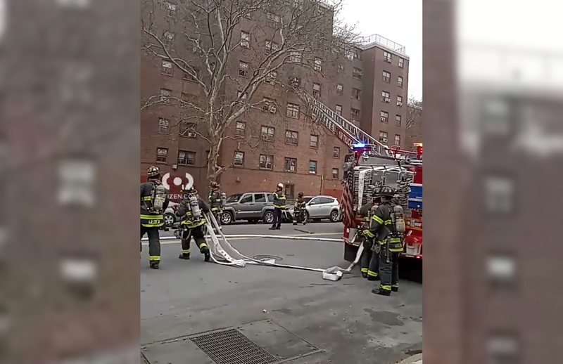 Firefighters responded to a fire in Williamsburg that sent three people to the hospital on Sunday.