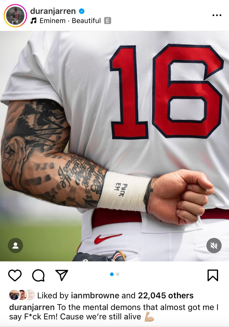Jarren Duran's Instagram