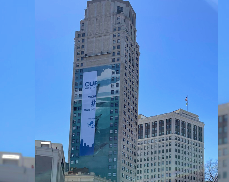The Whales mural in Downtown Detroit