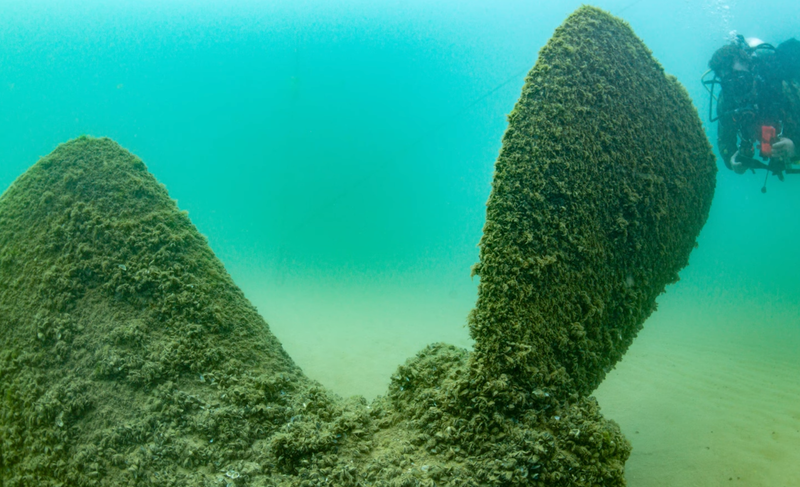 Muskegon shipwreck in Lake Michigan