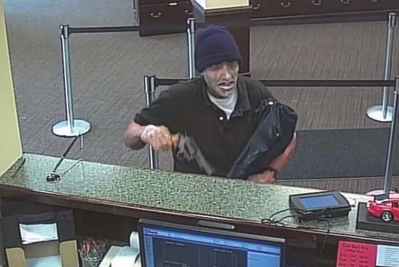 Security video shows David Walsh robbing a bank on July 14, 2018.