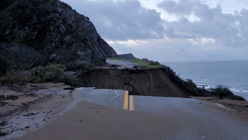 Woman's body discovered at Highway 1 rebuilding site