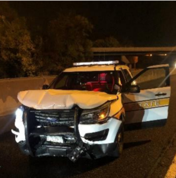 State trooper struck by drunk driver while assisting crash on I-55 near suburban Romeoville