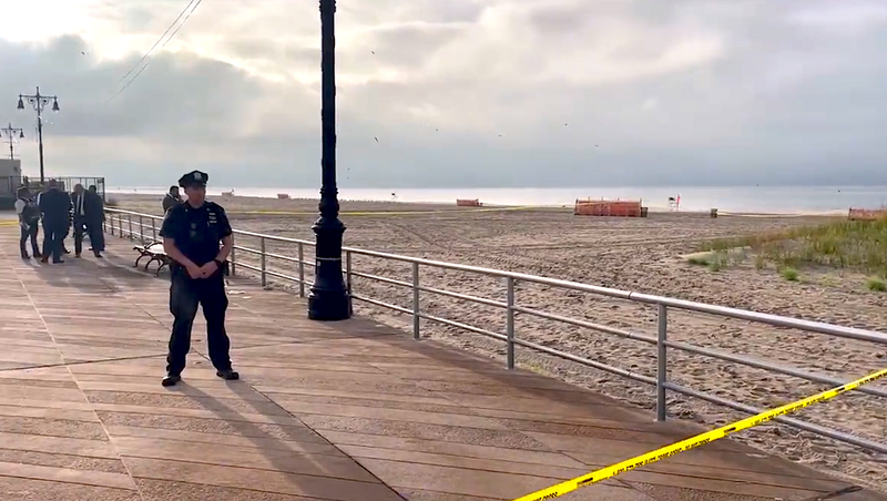 Three kids were found at W. 35th Street and the Coney Island boardwalk early Monday morning