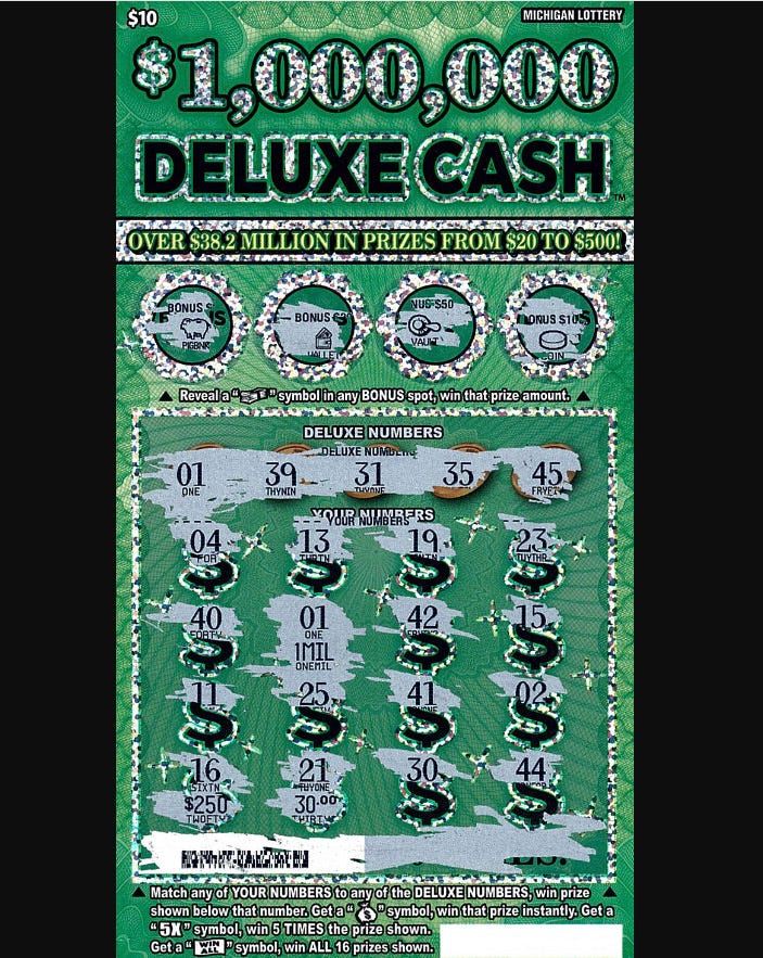 Winning Lottery ticket