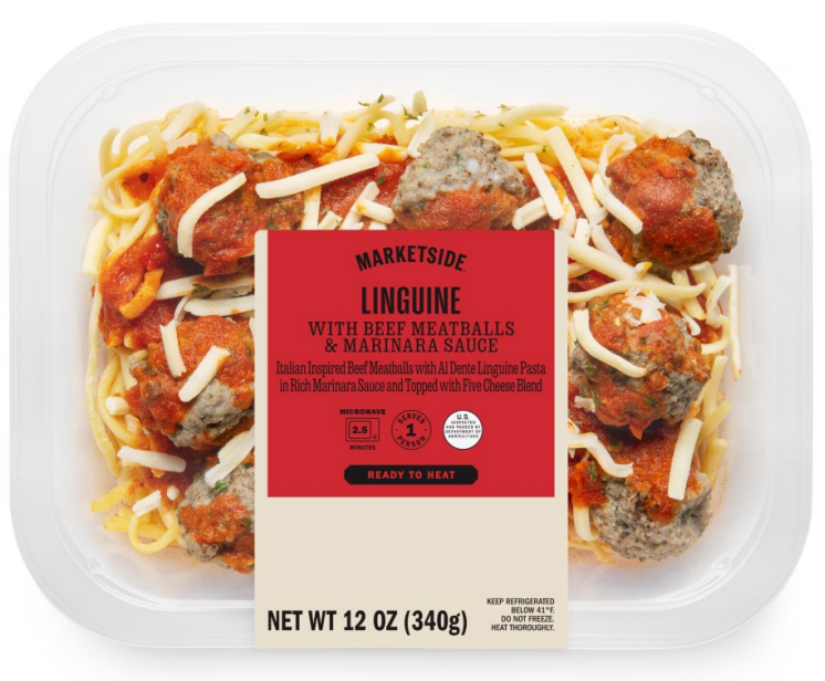 “MARKETSIDE LINGUINE WITH BEEF MEATBALLS & MARINARA SAUCE” 