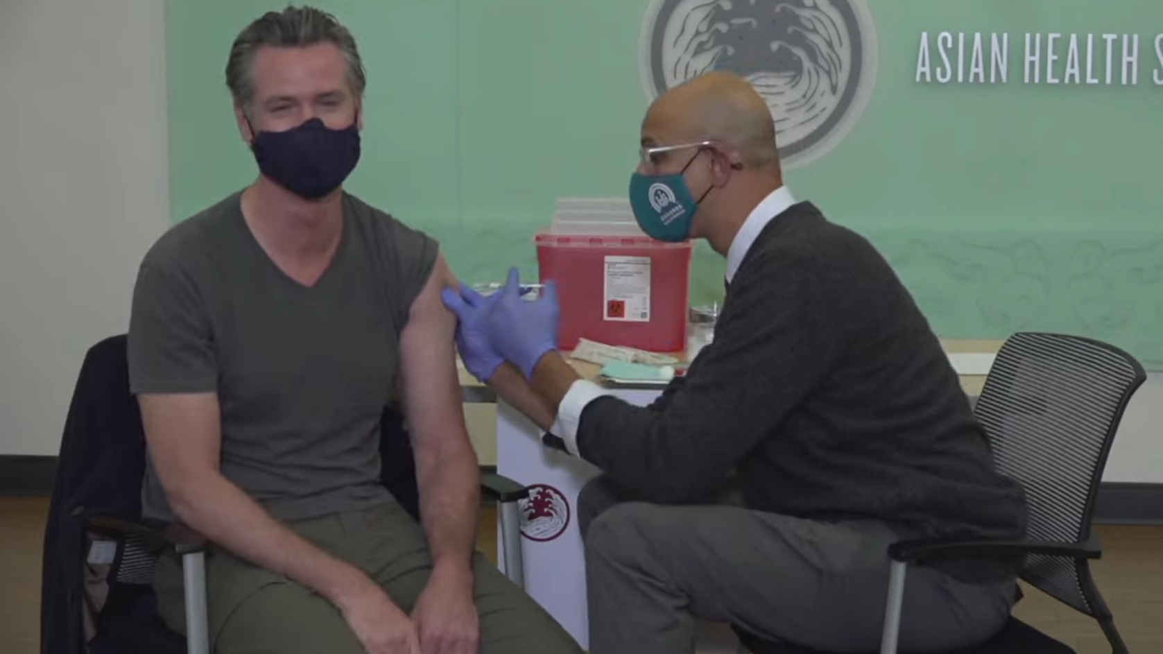 WATCH: Gov. Newsom gets his COVID-19 booster shot