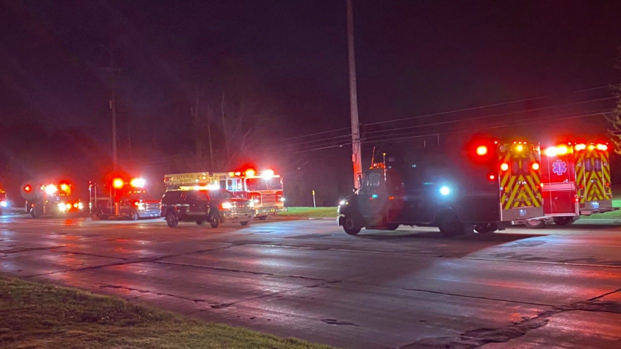 Wayne County fire crews respond to stubborn flames at home twice in 7 hours; 1 firefighter injured