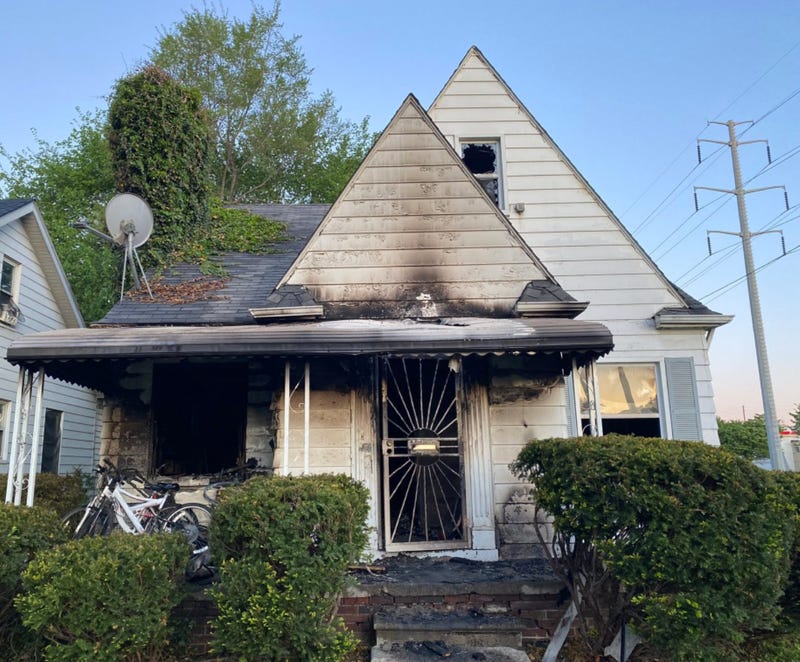 House damaged by fire