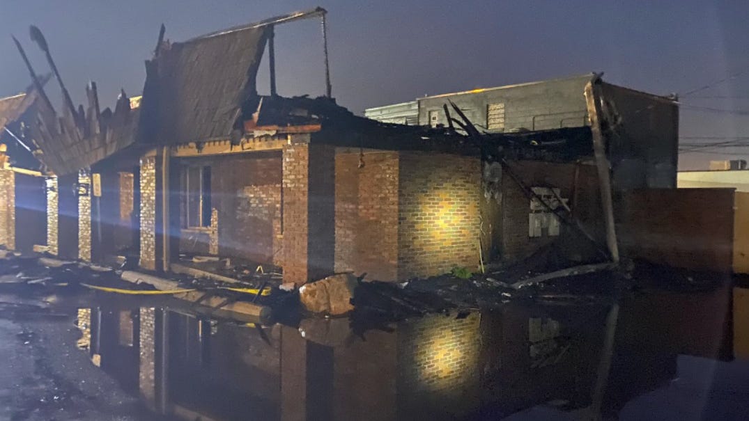 Big fire breaks out at Macomb County business; 1 firefighter injured