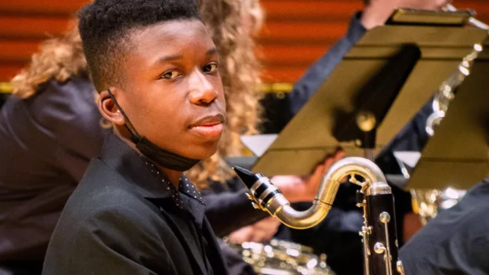 ralph yarl playing the bass clarinet